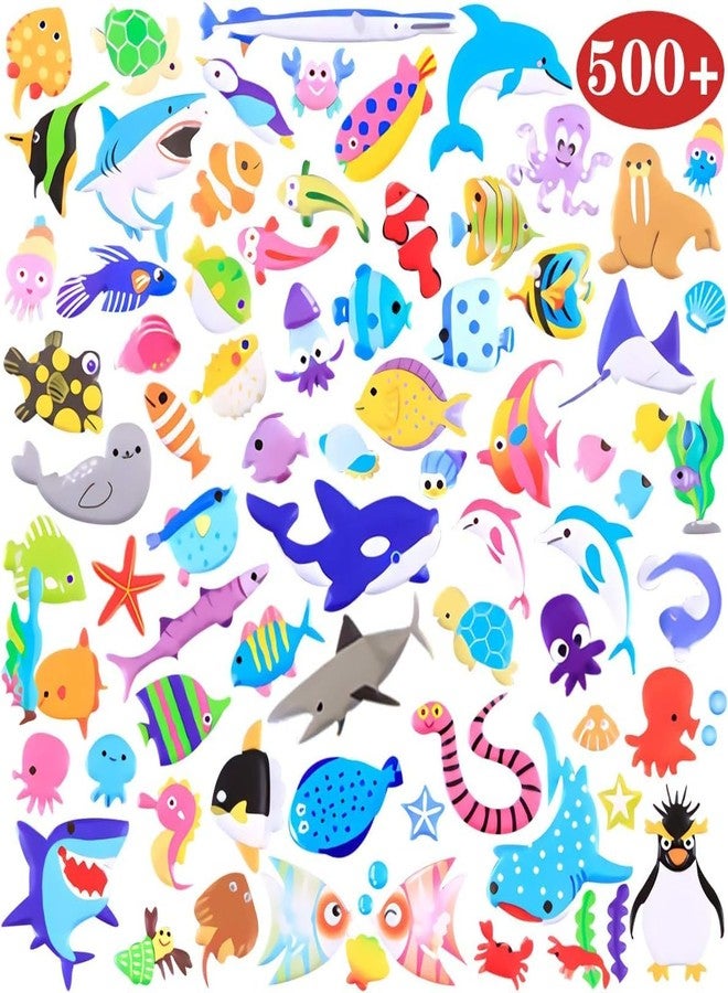 Parshya Kawaii 3D Puffy Stickers for Kids, 3D Stickers for Craft Book & Scrapbook, Self-Adhesive Kawaii Stickers Set, Cute Stickers for Girls and Boys(Random Theme) (Fish, 2) - Image 3